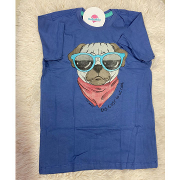 Camiseta Manga Curta em Meia Malha Dog Cool - Up Baby