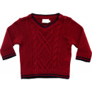 Sweater Baby e Kids Tranças Aran Vermelho - Noruega 