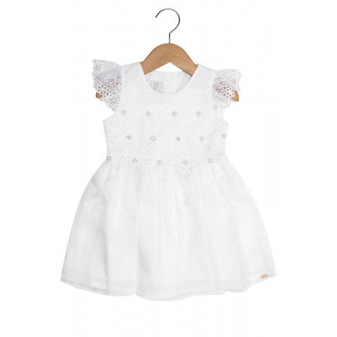 Vestido Branco Renda - Anjos Baby