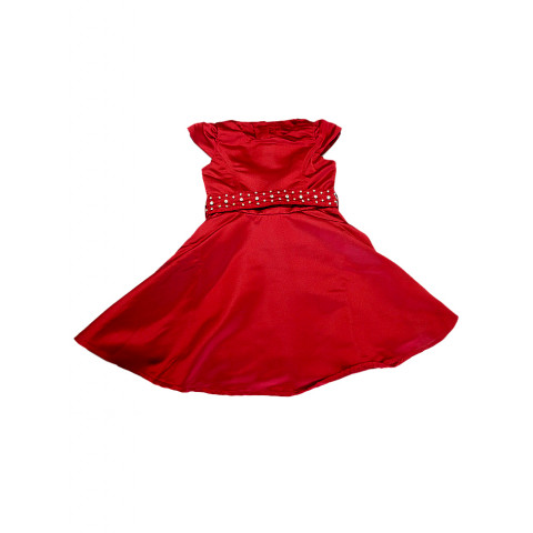 Vestido Vermelho Cetim - Anjos Baby